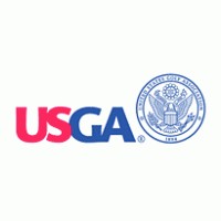 The image displays a logo consisting of the United States Golf Association USGA emblem, which features a golf club and ball, along with the text USGA in capital letters. To the right, there is a red, white, and blue logo of the United States Olympic Committee USOC , which includes the acronym USOCA and the Olympic rings. The style of the image is graphic, with clean lines and a color scheme that includes shades of blue, red, and white.