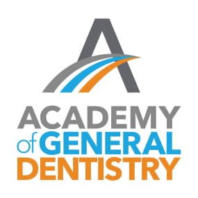 The image is a logo for the Academy of General Dentistry.